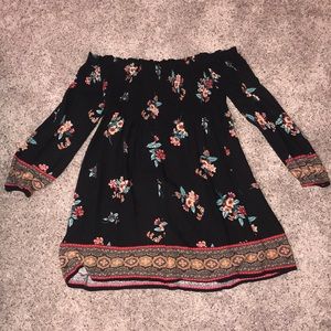 Black off the shoulder dress